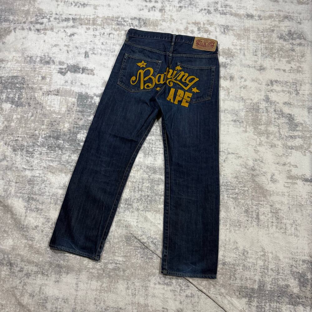 Authentic Bape 2000’s Shooting Star Jeans 32